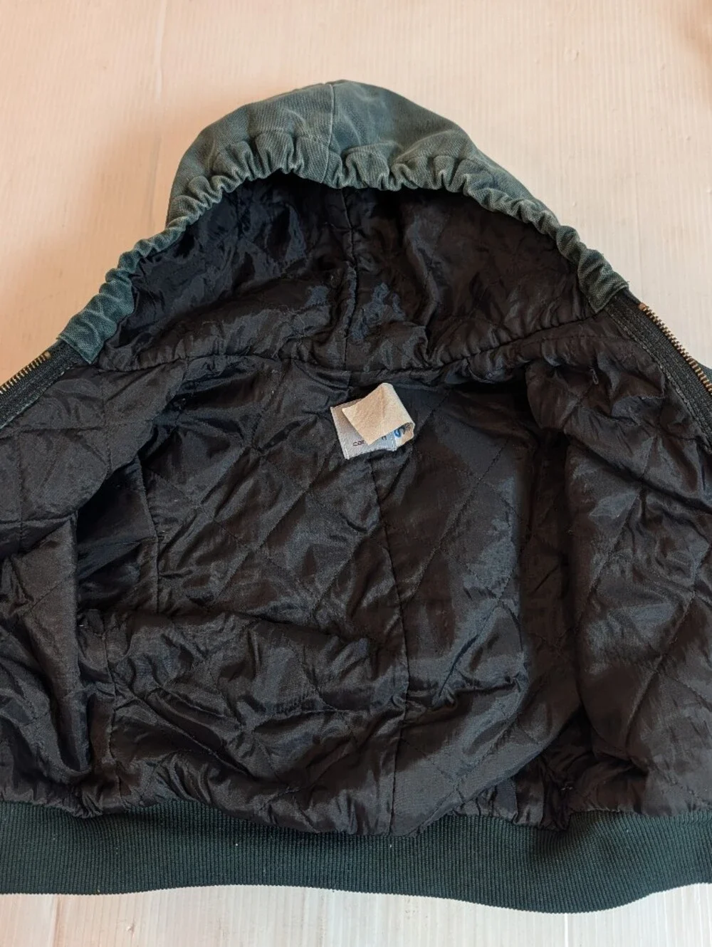 CARHARTT Toddler Teal Hooded Insulated Canvas Duck Coat Size 4T - Picture 9 of 9